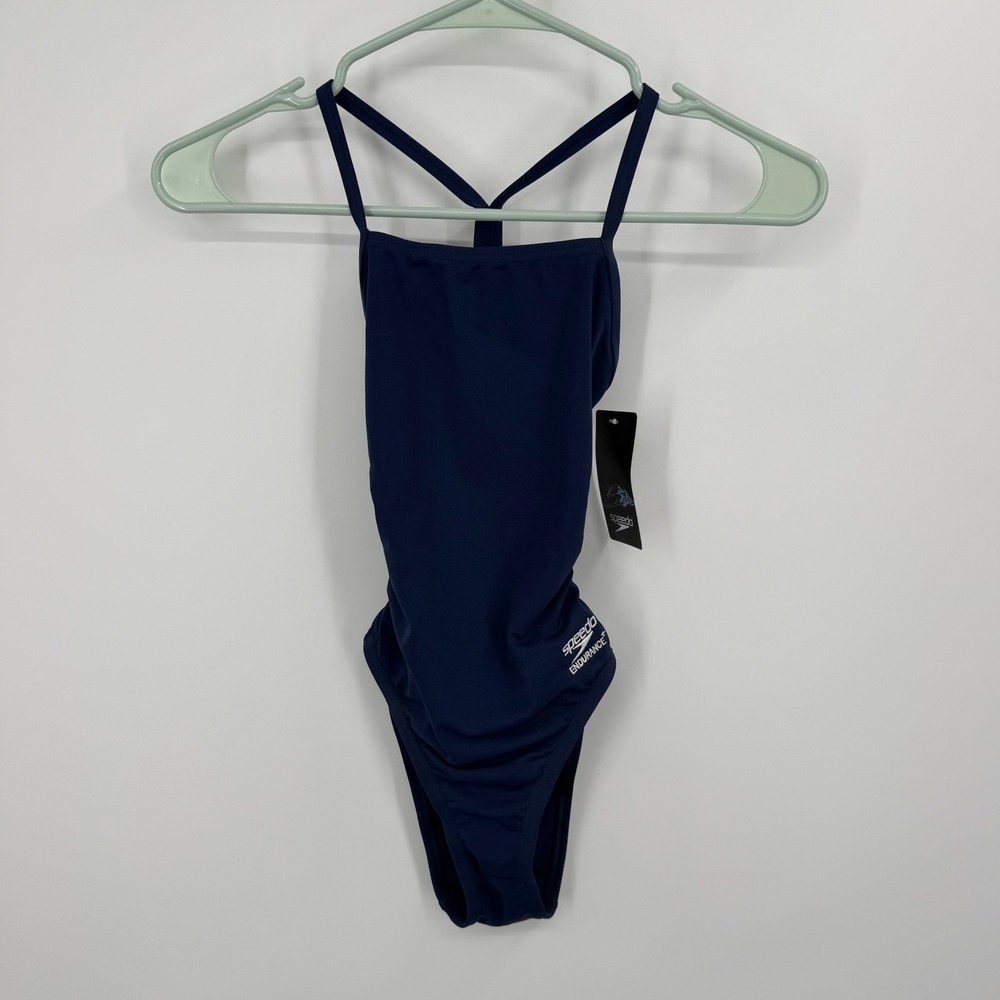 Speedo One Piece Swimsuit Women Size 22 Navy Endurance+ Training Swimwear - Picture 1 of 8